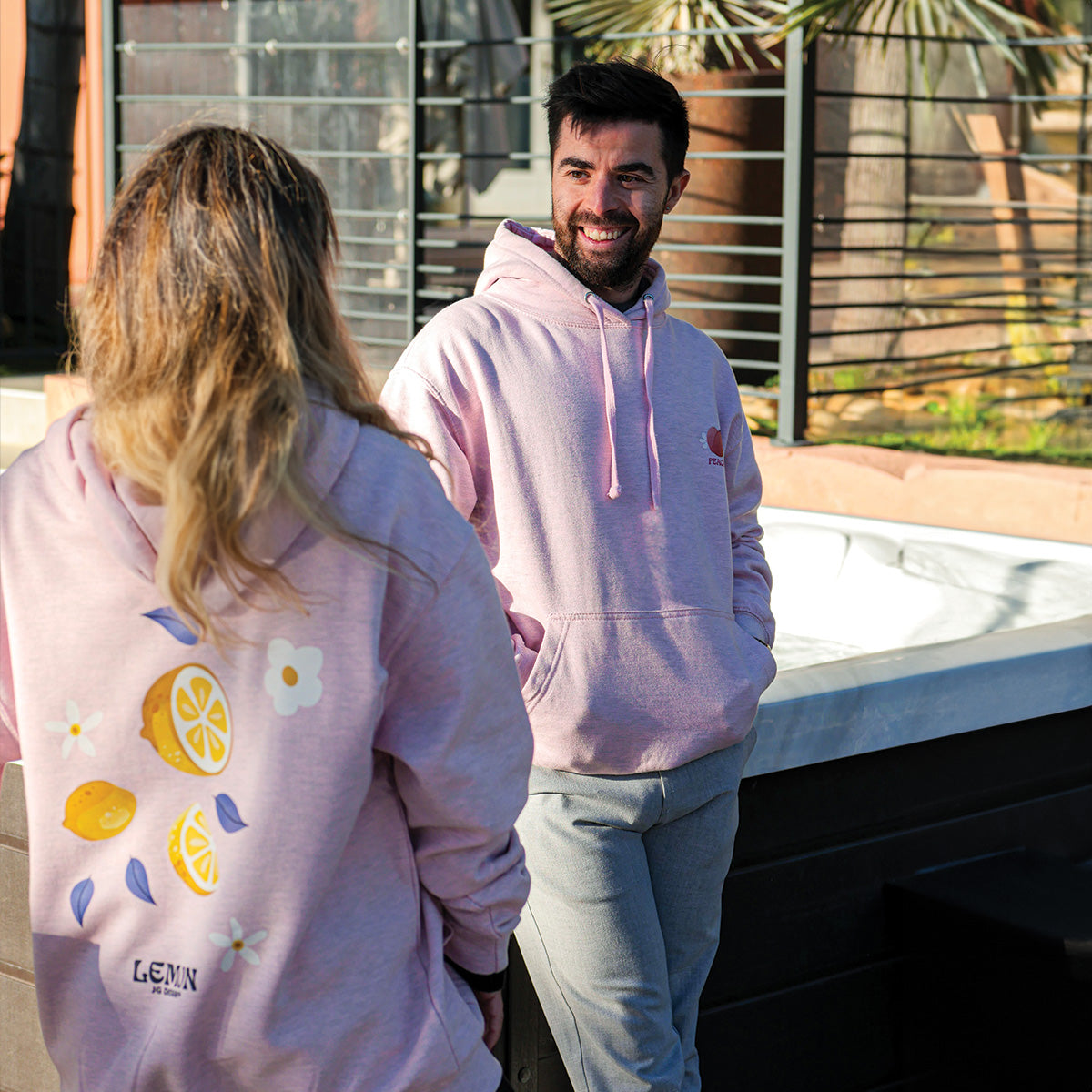 SWEAT UNISEX A CAPUCHE LEMON