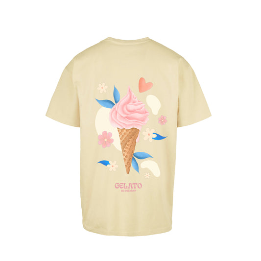 T-SHIRT JAUNE OVERSIZE UNISEX GELATO