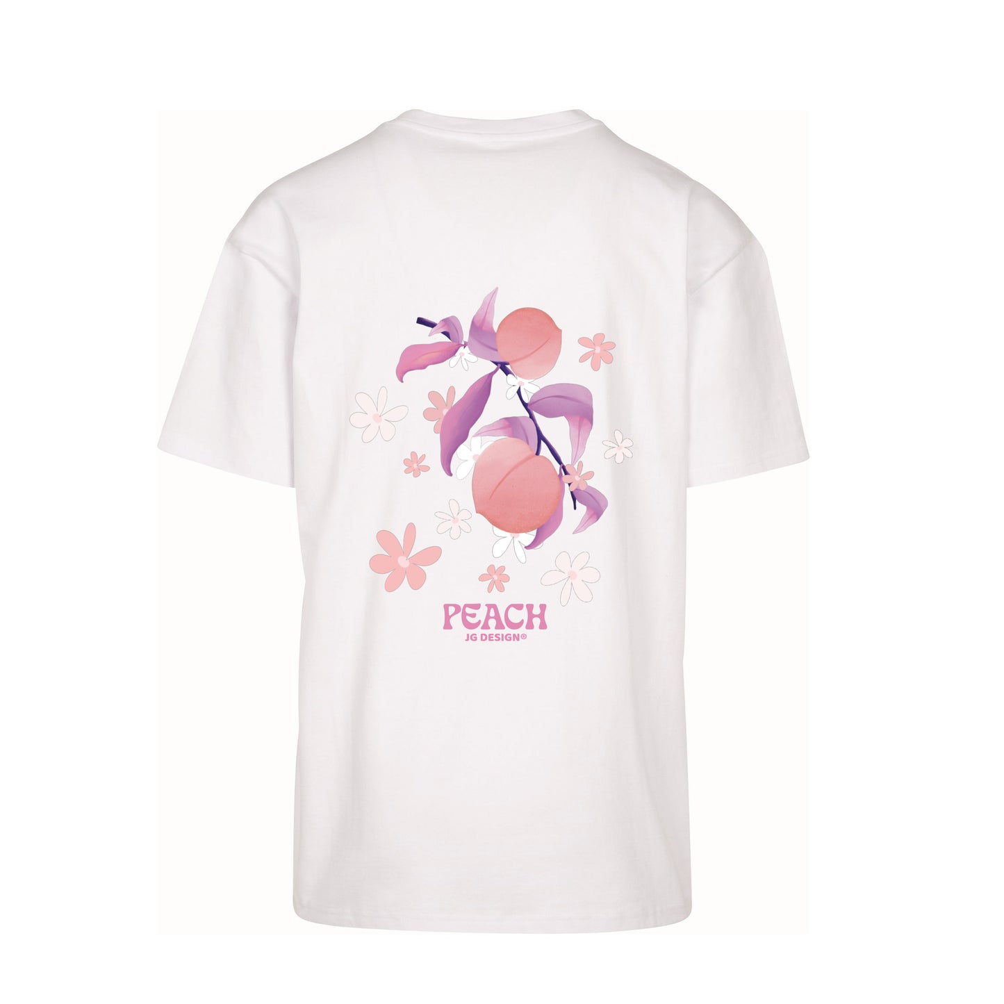 T-SHIRT BLANC OVERSIZE UNISEX PEACH