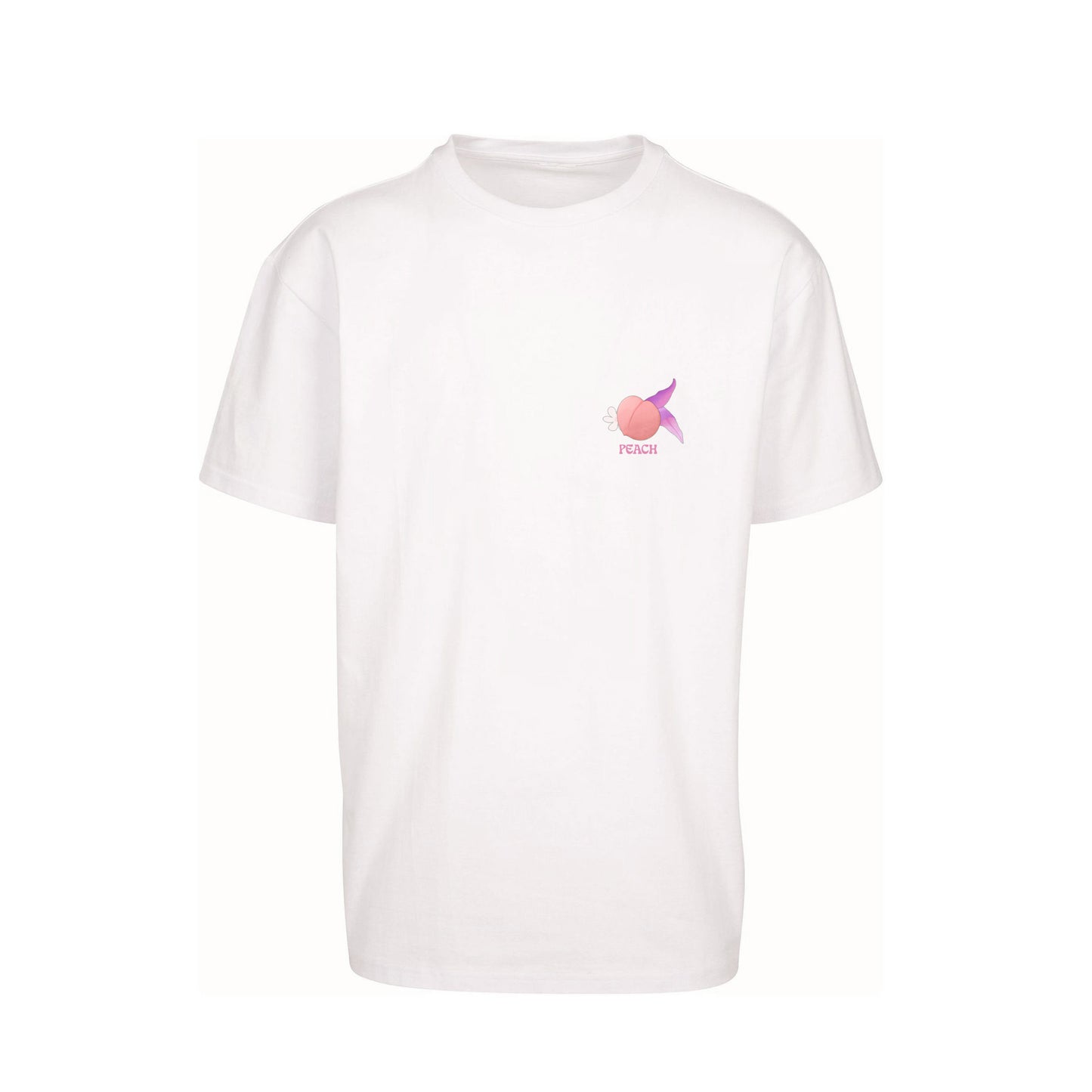 T-SHIRT BLANC OVERSIZE UNISEX PEACH